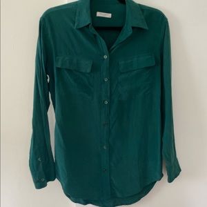 Equipment Jade Green 100% silk shirt